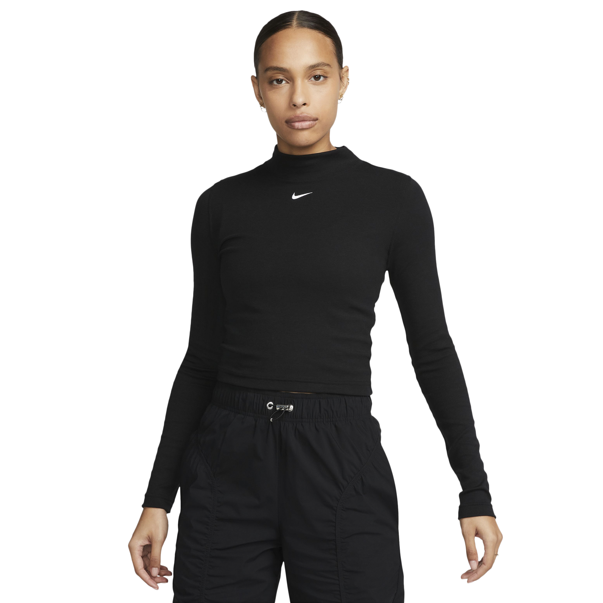 ナイキ Nike 【 Nsw Essential Rib Mock Long Sleeve Top Women's 】 レディース Nike NSW Essential Rib Mock Long Sleeve Top | Foot Locker