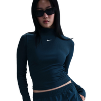 Nike NSW Essential Rib Mock Long Sleeve Top