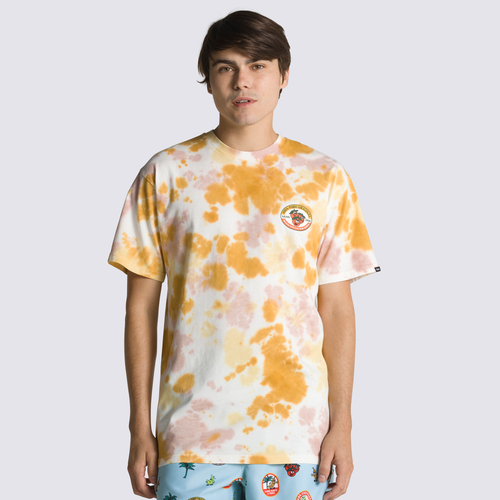 Shop Vans Mens  Have A Peel Dye Short Sleeve T-shirt In Yellow/white