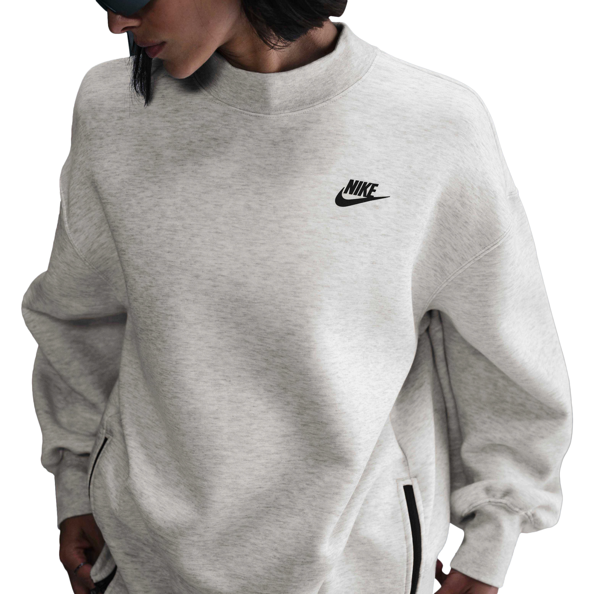 売れ筋商品|||ナイキ パーカー・スウェットシャツ レディース アウター CREW - Sweatshirt - dark grey heather/sail Nike Sportswear CREW - Sweatshirt - dark grey heather/sail