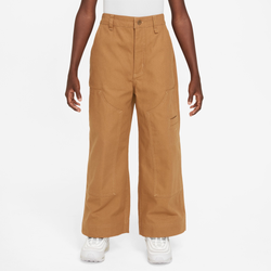 Girls' Grade School - Nike NSW Metro Grand Carpenter Pants - Brown/White