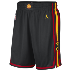 Men's - Jordan NBA Statement Shorts - Black/Red/Yellow