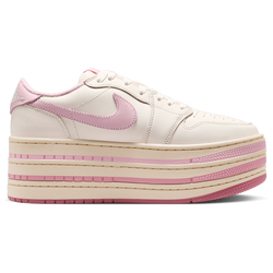Women's - Jordan Air Jordan 1 Triple Stack - Muslin/Pale Ivory/Iced Carmine