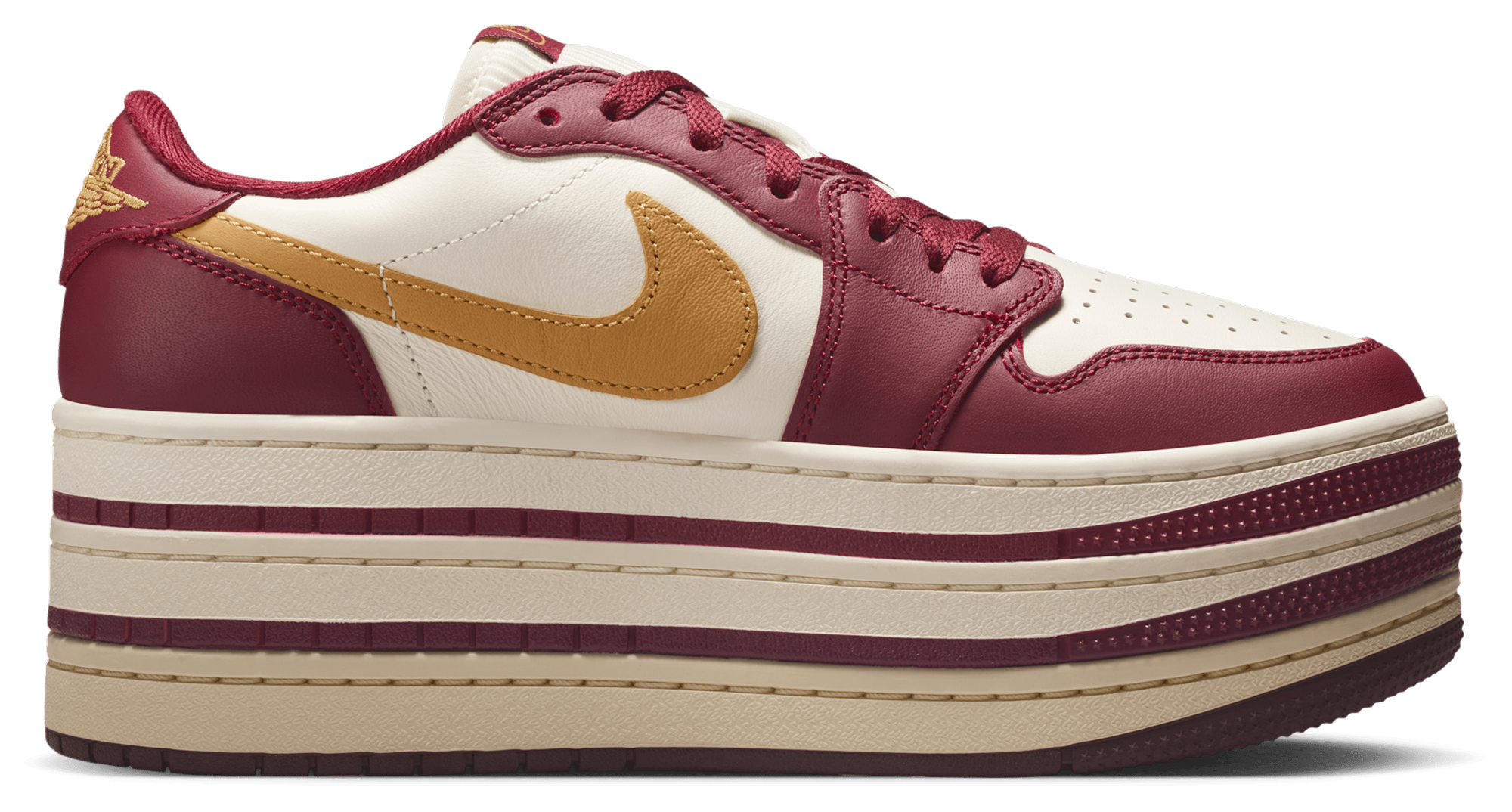 Jordan Air Jordan 1 Triple Stack - Jordan Team Red/Pale Ivory Sanded Gold