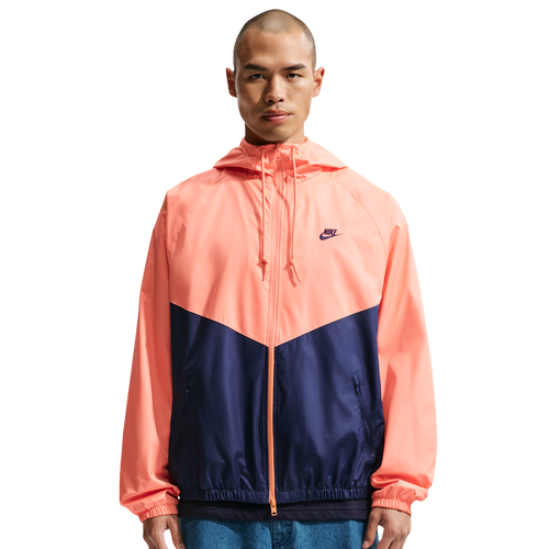 MENS - Nike NSW Windrunner Jacket - Orange Frost/Midnight Navy