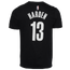 Nike Nets Name & Number T-Shirt - Men's Black/White