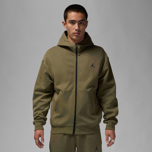 

Jordan Mens Jordan Dri-FIT Sport Hoop Fleece Full Zip - Mens Olive/Black Size L