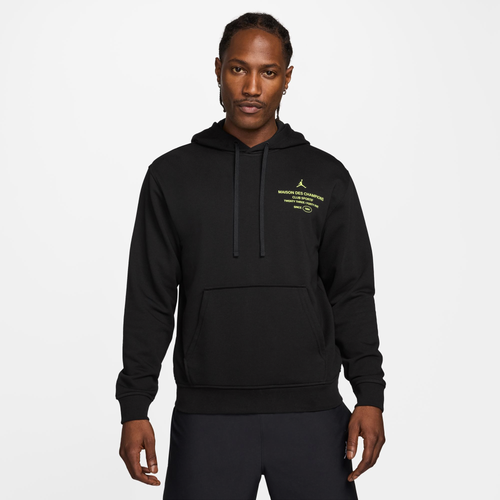 

Jordan Mens Jordan Dri-FIT Sport Graphic Fleece Pullover - Mens Black/Green Size XL