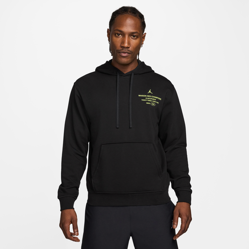 

Jordan Mens Jordan Dri-FIT Sport Graphic Fleece Pullover - Mens Black/Green Size XXL