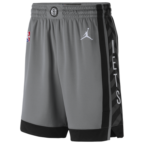 

Jordan Mens Brooklyn Nets Jordan Nets Statement Swingman Shorts - Mens Dark Steel/Black Size XL