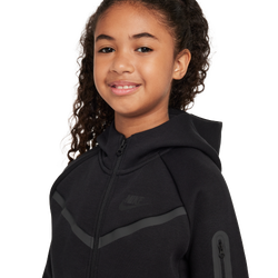Boys' Grade School - Nike Tech Fleece Full-Zip Hoodie - Black/Black/Black