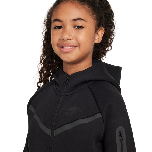 BOYS - Nike Tech Fleece Full-Zip Hoodie - Black