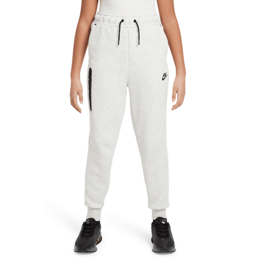 GIRLS - Nike Tech Fleece Joggers - Light Grey/Heather Black