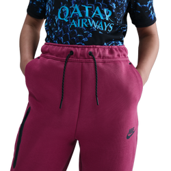 Girls' Grade School - Nike Tech Fleece Joggers - Black/Sweet Beet/Black