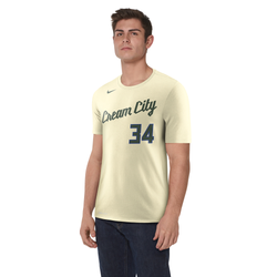 Men's - Nike NBA Player Name & Number DFCT T-Shirt - Cream