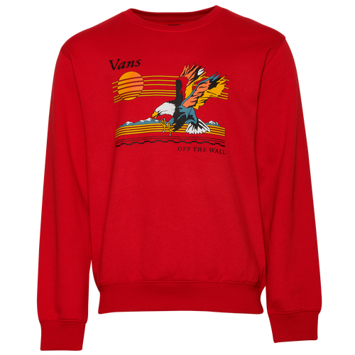 MENS - Vans Sunset Fleece Crew - Red/Black