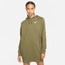 Nike Essential Fleece Dress - Women's Medium Olive/White