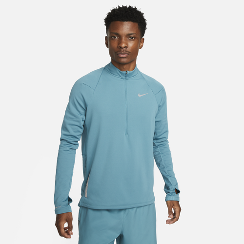 

Nike Mens Nike TF Element Top Half-Zip - Mens Reflective Silver/Mineral Teal Size S