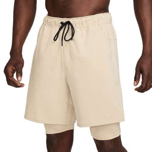 MENS - Nike Dri-Fit Unlimited Woven 7 Inch Shorts - Desert Khaki/Black