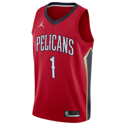 Men's - Jordan Pelicans Statement Swingman Jersey - University Red/College Navy/Green