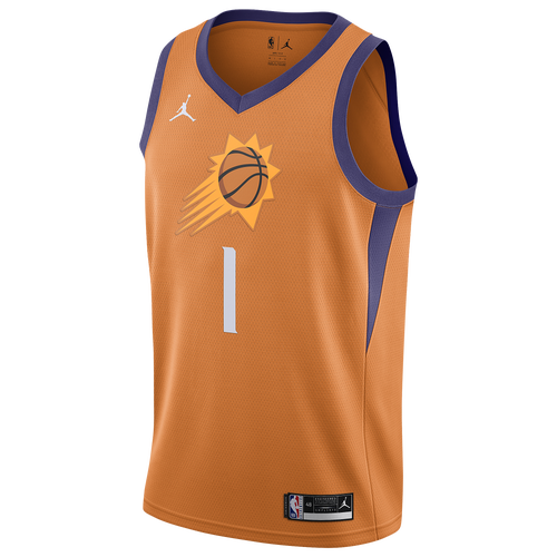 

Jordan Mens Devin Booker Jordan Suns Statement Swingman Jersey - Mens Clay Orange/White/Purple Size M