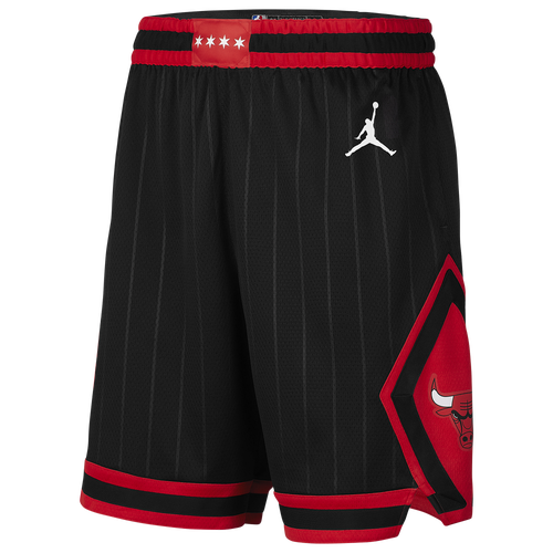 

Jordan Mens Jordan Bulls Statement Swingman Shorts - Mens Black/University Red Size S