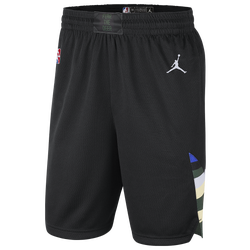 Men's - Jordan NBA Statement Swingman Shorts - Black/White/Beige/Tan