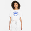 Nike Print Essential Crop T-Shirt - Women's White/Blue