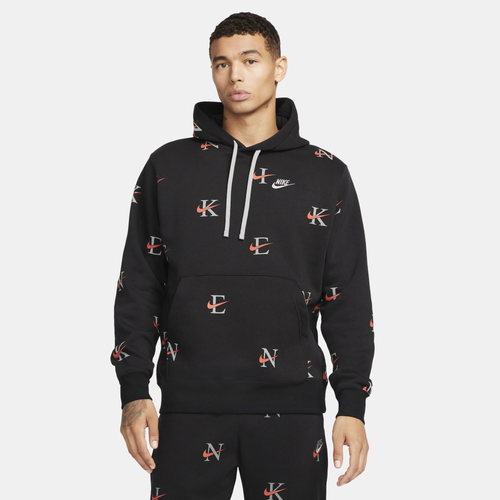 

Nike Mens Nike NSW Club BB Pullover Hoodie - Mens Black/Multi Size XXL
