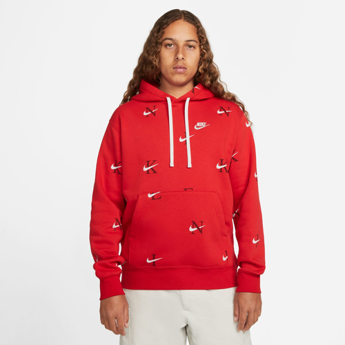

Nike Mens Nike NSW Club BB Pullover Hoodie - Mens Red Size M