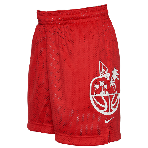 Nike Mens Mesh Summer Hoop Shorts Black Red Size M