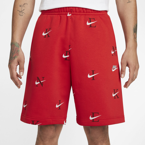 

Nike Mens Nike NSW Printed Basketball Shorts - Mens Red Size L