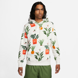 Men's - Nike Club Fashion Hoodie - Beige/White