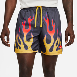 Men's - Nike Woven Flow Americana Shorts - Black/Orange