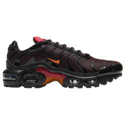 Boys' Grade School - Nike Air Max Plus - Black/Magma Orange/University Red