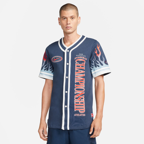 

Nike Mens Nike Americana Baseball Jersey - Mens Navy/Multi Size M