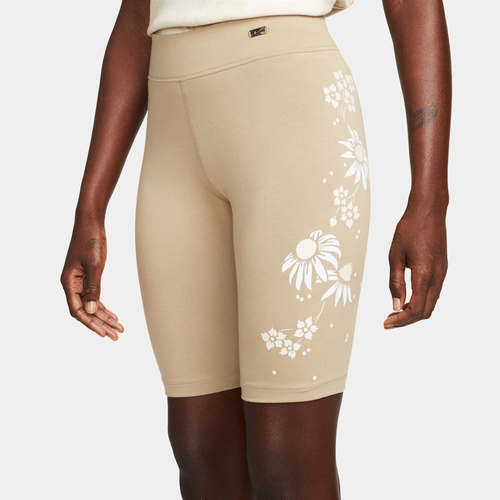 WOMENS - Nike Garden Party Bike Shorts - Tan/Khaki