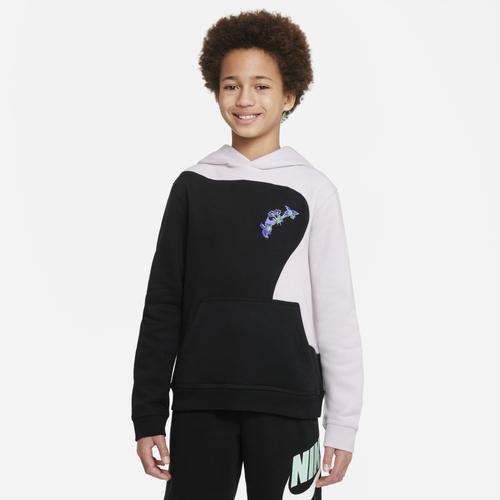 

Boys Nike Nike NSW LT Pullover Hoodie - Boys' Grade School Black/Gray Size L