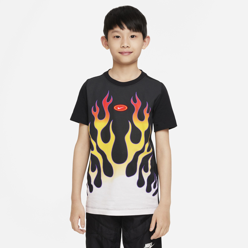 

Nike Boys Nike NSW Americana Flame T-Shirt - Boys' Grade School Black/White Size L