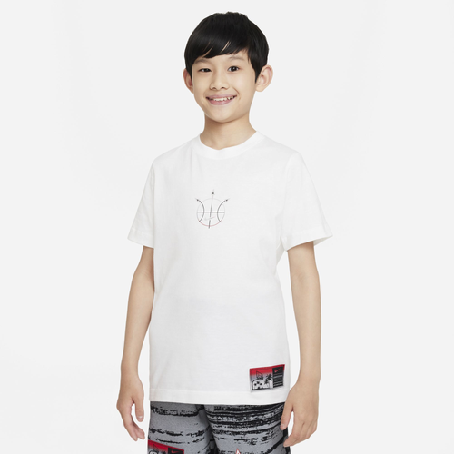 

Boys Nike Nike Summer Hoops T-Shirt - Boys' Grade School White/Black Size M