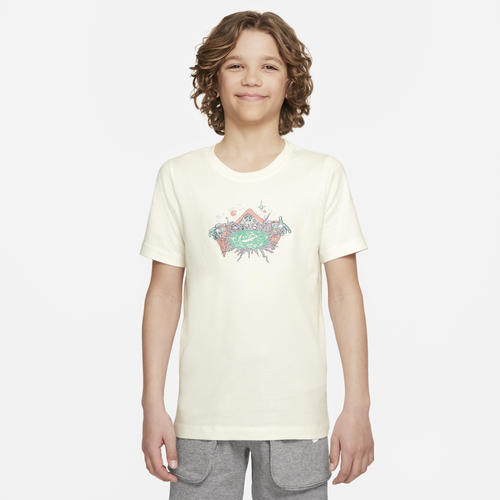 

Boys Nike Nike NSW LT T-Shirt - Boys' Grade School Sail/Green Size L