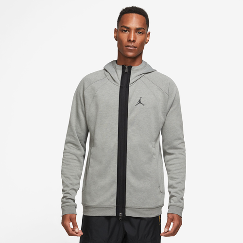 Shop Jordan Mens  Dri-fit Air Fleece In Dk Gray Heather/black