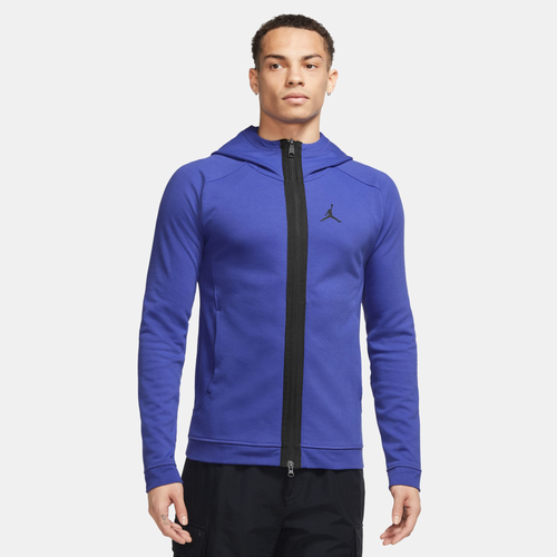 Jordan Men's  Dri-fit Sport Air Fleece Full-zip Hoodie In Black/lapis