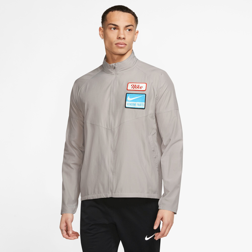 

Nike Mens Nike Dye Miler Jacket - Mens Lt Iron Ore/Summit White Size M