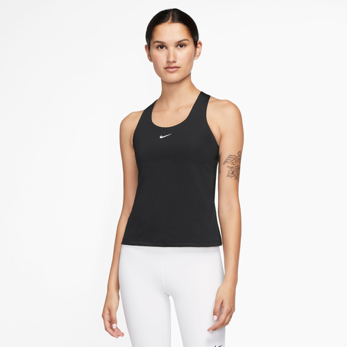 Nike Womens  Dri-fit Swoosh Bra Tank In Black/black/white