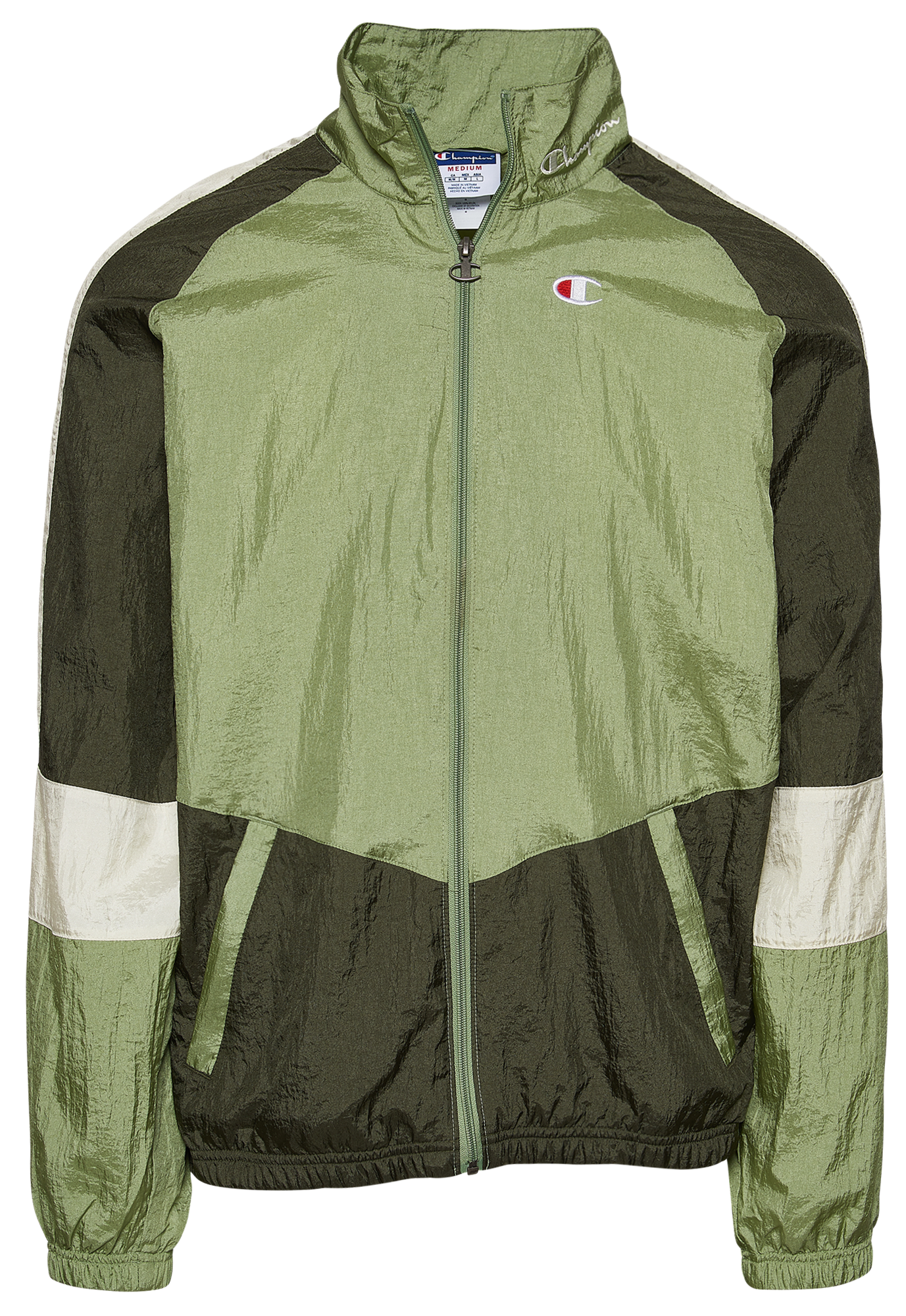 Champion windbreaker hot sale green