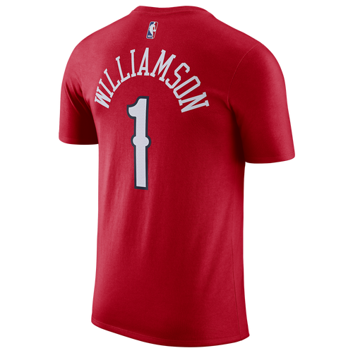 

Jordan Mens Zion Williamson Jordan Pelicans Statement Edition Player T-Shirt - Mens University Red/White Size S