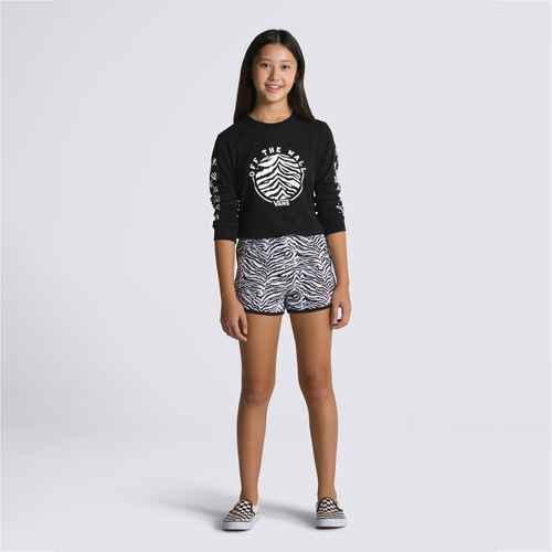 

Girls Vans Vans SAS Shorts - Girls' Grade School White/Black Size L