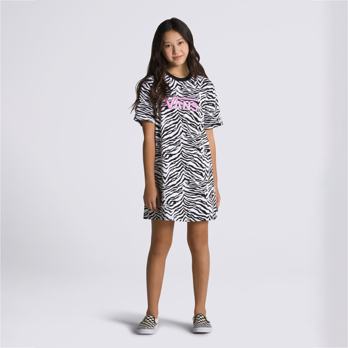 

Vans Girls Vans Relaxed T-Shirt Dress - Girls' Grade School Black/White Size L