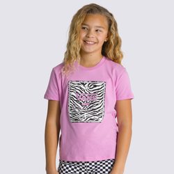 Girls' Grade School - Vans Crew T-Shirt - Cyclamen/White/Black